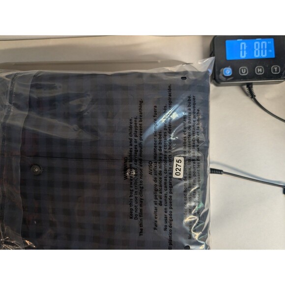 Hugo Boss Shirt Mens Large 44 17.5 Slim Fit Long Sleeve Button-Up Checkered - Picture 7 of 7